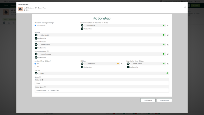 Builder | Actionstep