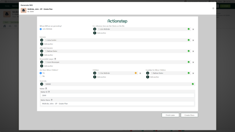 Builder | Actionstep