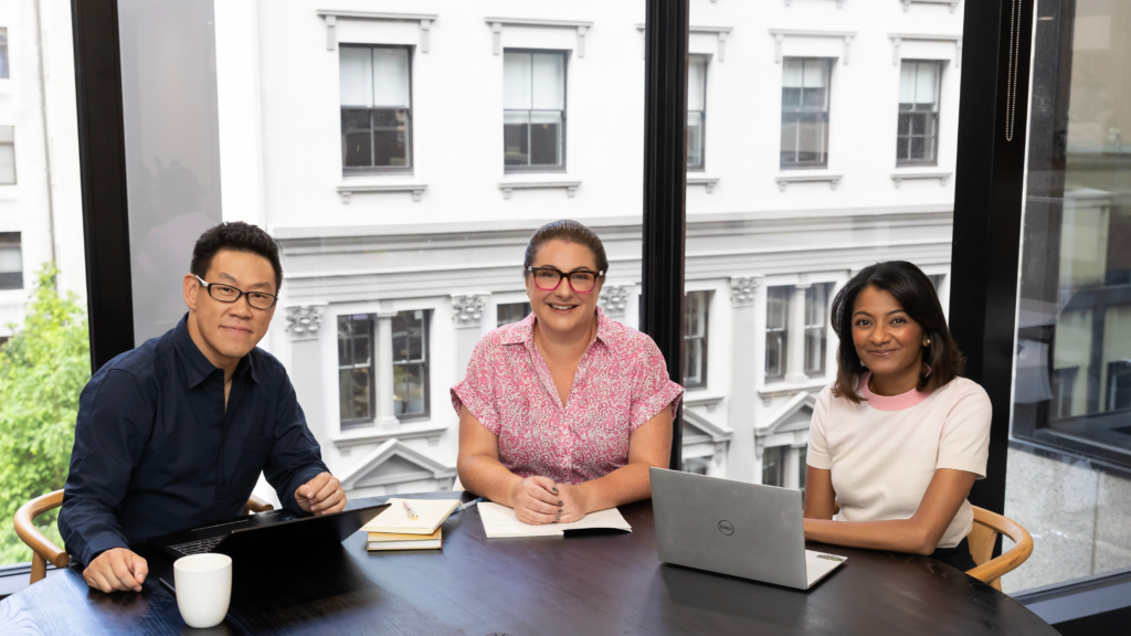 Kevin Ye, Partner (left), Danny King, Founder and Principal (middle), Sonia Chandra, Managing Partner (right)