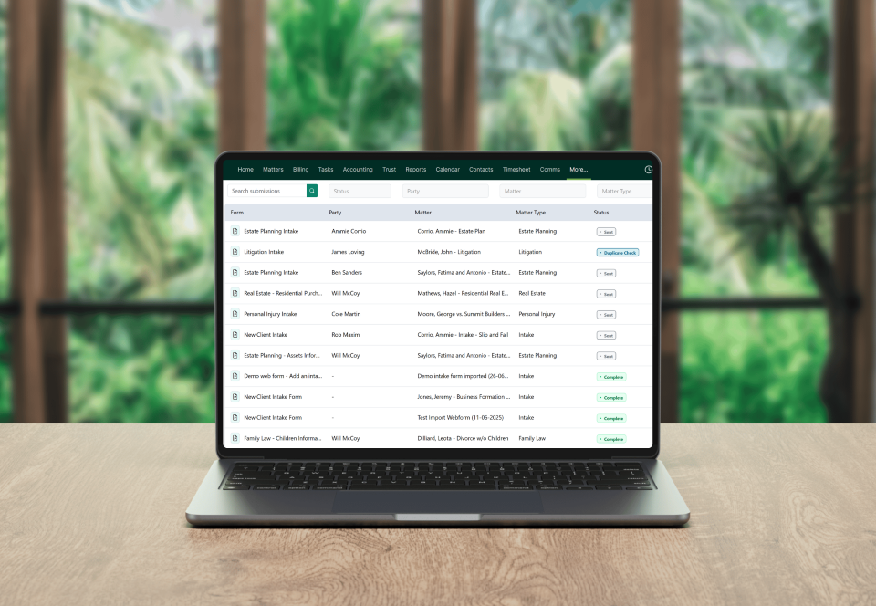 Capture form management