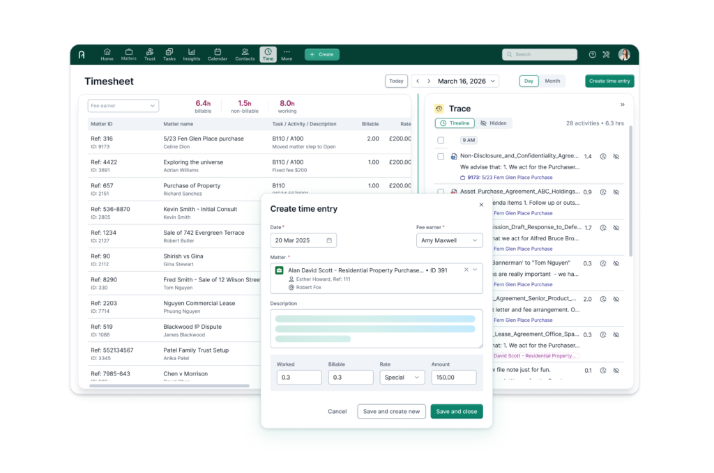 AI time tacking for law firms