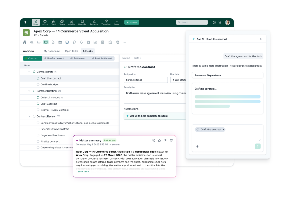 AI powered workflow automation for law firms